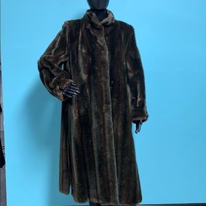 Long faux fur coat
